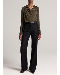 Vince - Simone Mid-Rise Italian Flannel Slim Flare Pant - Lyst