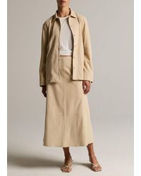 Vince - Suede Paneled Skirt - Lyst