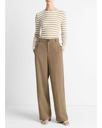 Vince - Textured Relaxed Wide-Leg Pant - Lyst