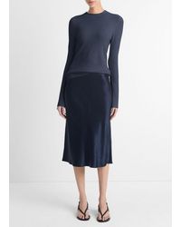 Vince - Soft Bouclé Silk-Blend Crew Neck Sweater - Lyst
