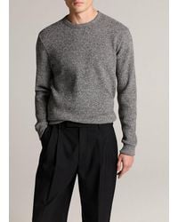 Vince - Brushed Waffle-Knit Cotton-Blend Long-Sleeve Shirt - Lyst