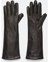 Vince - Cashmere-lined Medium Leather Glove, Black, Size L - Lyst