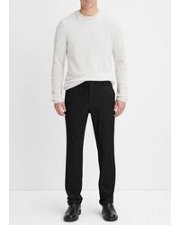 Vince - Virgin Wool-blend Flannel Trouser, Black, Size Xs - Lyst