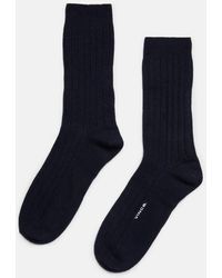 Vince - Cashmere Rib Sock, Blue, Size S/m - Lyst