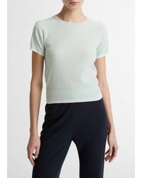 Vince - Italian Cotton-Blend Double-Layer Raglan-Sleeve Sweater - Lyst