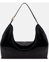 Vince - Vivian Plongé Leather Medium Hobo Bag - Lyst
