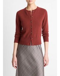 Vince - Metal-Button Wool & Cashmere-Blend Cardigan - Lyst