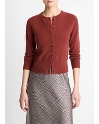 Vince - Metal-Button Wool & Cashmere-Blend Cardigan - Lyst