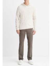 Vince - Featherweight Wool Cashmere Pullover Hoodie, Grey, Size Xs - Lyst
