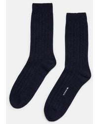 Vince - Cashmere Rib Sock, Blue, Size Xs/s - Lyst