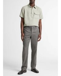 Vince - Owen Athletic Linen-Cotton Extended-Tab Pant - Lyst