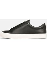 Vince - Fulton Leather Sneaker, Black, Size 9.5 - Lyst