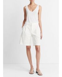 Vince - Washed Cotton Short, Off White, Size 00 - Lyst