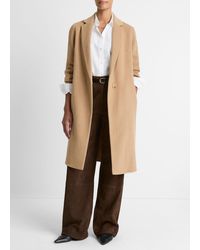 Vince - Classic Straight Coat, Yellow, Size Xs - Lyst