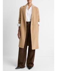 Vince - Classic Straight Coat, Yellow, Size Xs - Lyst