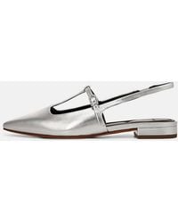 Vince - Iliana Metallic Leather Slingback Flat - Lyst