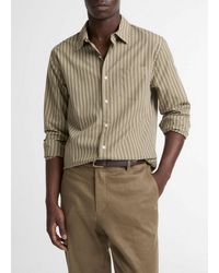 Vince - Tryon Stripe Cotton-Blend Button-Front Shirt - Lyst