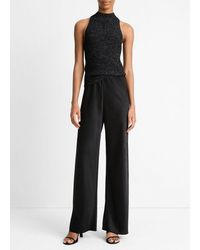 Vince - Italian Metallic Alpaca-Blend Mock-Neck Tank - Lyst