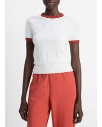 Vince - Cotton Ringer Sweater T-Shirt - Lyst