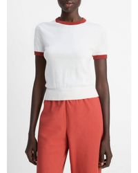 Vince - Cotton Ringer Sweater T-Shirt - Lyst