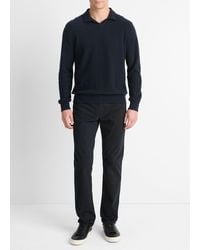 Vince - Plush Cashmere Johnny-Collar Polo - Lyst