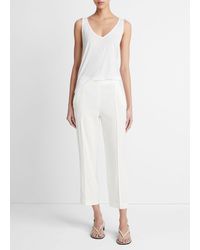 Vince - Linen-blend Tapered Pull-on Pant - Lyst