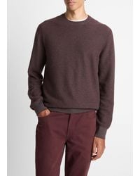 Vince - Geometric Jacquard Wool & Cotton Blend Crewneck Sweater - Lyst