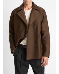 Vince - Italian Peached Cotton Peacoat - Lyst