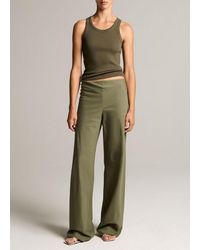 Vince - Colette High-Rise Cotton Twill Bias Pant - Lyst