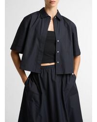 Vince - Scallop-Detail Cotton Button-Front Shirt - Lyst