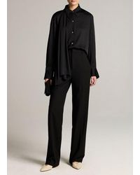 Vince - Elsa Fine Suiting High-Rise Straight-Leg Trouser - Lyst