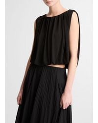 Vince - Matte Jersey Bubble Top - Lyst