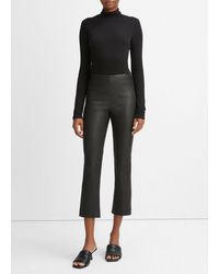 Vince - Stretch-Leather Cropped Legging - Lyst