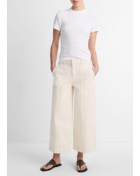 Vince - Cap Sleeve Crew Neck T-shirt - Lyst