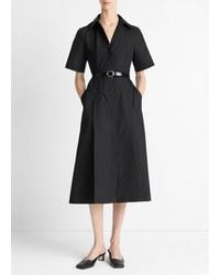 Vince - Cotton Short-Sleeve Shirt Dress - Lyst