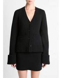 Vince - Double-Face Wool & Cashmere-Blend Cardigan - Lyst