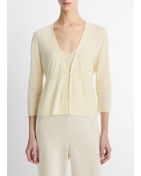 Vince - Wool & Cashmere-Blend Single-Button Cardigan - Lyst