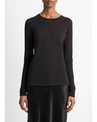 Vince - Essential Long Sleeve Crew Neck T-Shirt - Lyst