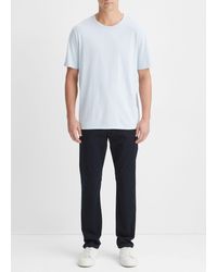 Vince - Garment Dye Short-sleeve T-shirt, Shirting Blue, Size Xl - Lyst