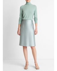 Vince - Satin A-Line Knee Skirt - Lyst