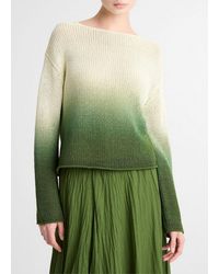 Vince - Dip-Dye Italian Coated Cotton-Blend Sweater - Lyst