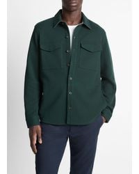 Vince - Double-Knit Cotton-Blend Piqué Shirt Jacket - Lyst