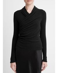 Vince - Fixed Wrap Long-Sleeve Top - Lyst