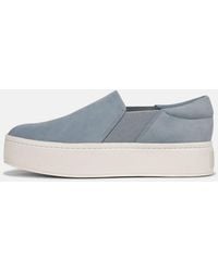 Vince - Warren Nubuck Sneaker, Blue, Size 5 - Lyst
