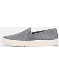 Vince - Blair Perforated Suede Sneaker, Seastone, Size 6.5 - Lyst