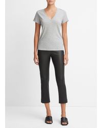 Vince - Essential Pima Cotton V-Neck T-Shirt - Lyst