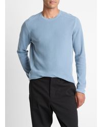 Vince - Pima Cotton-Blend Thermal Long-Sleeve T-Shirt - Lyst