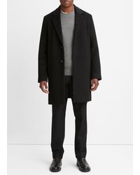 Vince - Classic Wool-blend Coat, Black, Size M - Lyst