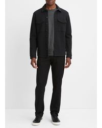 Vince - Double-knit Piqué Shirt Jacket, Black, Size Xl - Lyst
