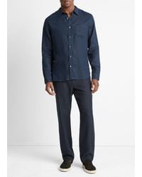 Vince - Linen Long Sleeve Shirt - Lyst